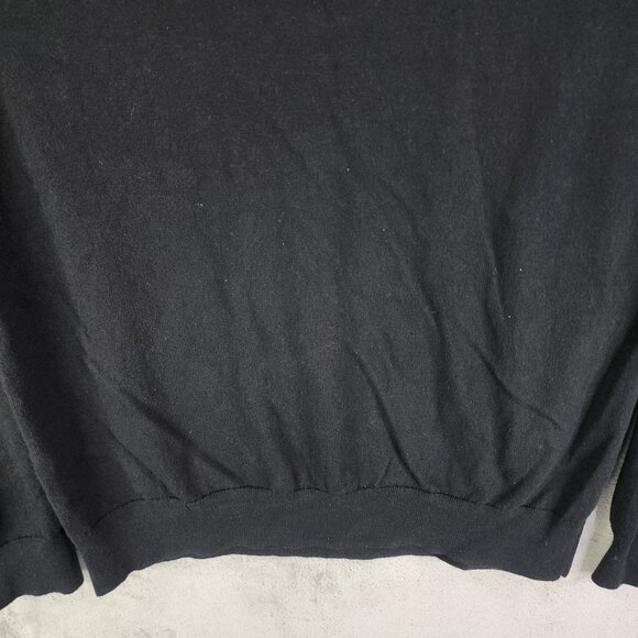 Mens Black Express Sweater Cotton & Cashmere Blend Long Sleeve Crew Neck Size XL - Picture 3 of 11